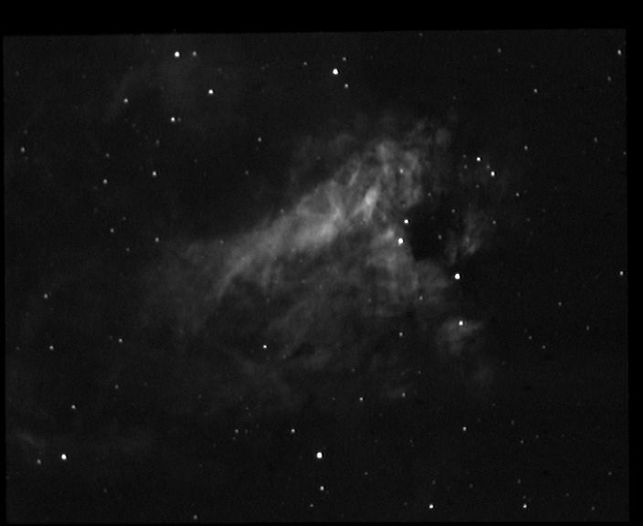 m17 M 17 'Nébuleuse Omega' - Nébuleuse diffuse - Sagittaire - Mag.6 - Dim.46'x36'<br>
24/07/04 - Schiltigheim (67) - FWHM=7