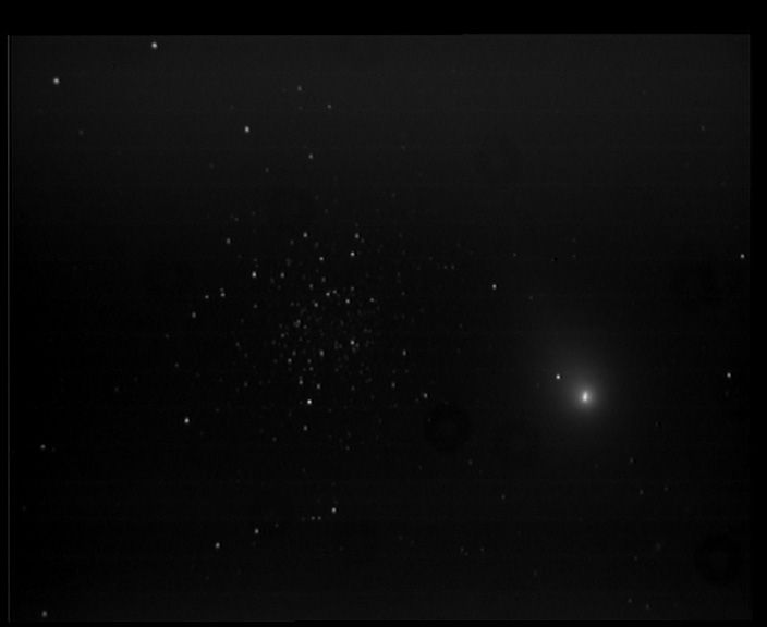 comete_k4 Comète C/2003 K4 LINEAR à proximité de NGC5466<br>
28/07/04 - Schiltigheim (67) - FWHM=6