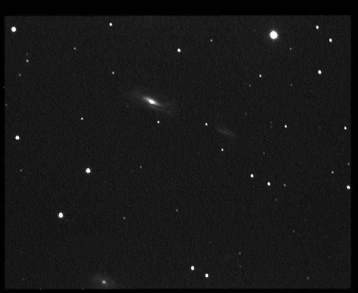 ngc3190 NGC 3190 - Galaxie SA - Lion - Mag.11,2 - Dim.4,1'x1,6'<br>
07/06/04 - St Michel Observatoire (04) - FWHM=7